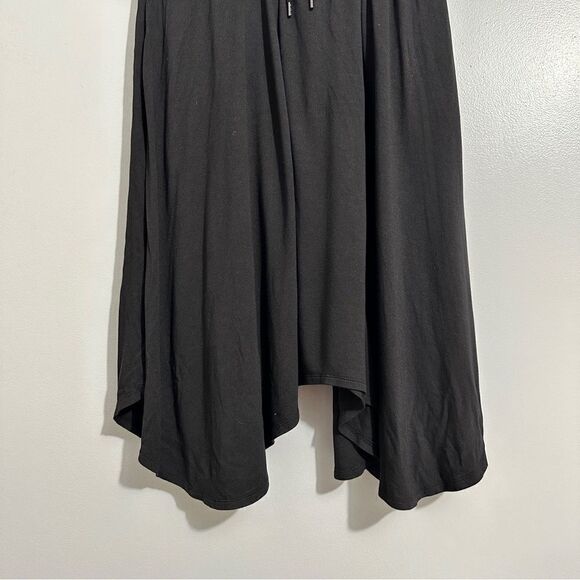 Vera Wang "Simply Vera" Sharkbite Hem Jersey Knit Dress Black Size Large XL - Picture 4 of 6